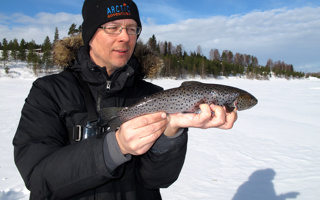 Ice fishing and Snowshoeing