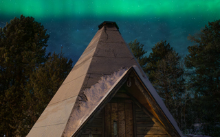 Aurora dinner at the Husky Farm